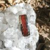 Bague  incrustation Jaspe Rouge