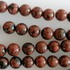 Perles Obsidienne Acajou