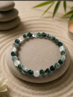 Screenshot bracelet agate mousse 6mm
