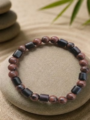 Bracelet Obsidienne Acajou 6mm -