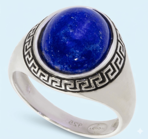 bague argent lapis lazuli esprit vintage