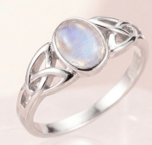 Bague Nœuds Pierre de lune - Argent 925 -