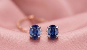 Boucles d'oreilles Saphir - Argent 925 -