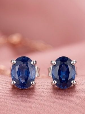 Screenshot Boucles d'oreilles Saphir - Argent 925 -