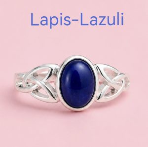 argent bague lapis